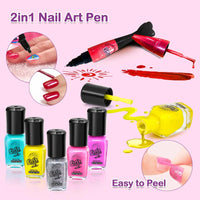 HKM-411923 Kids Nail Art Salon Set with Nail Dryer & Manicure Kit for Ages 2-12