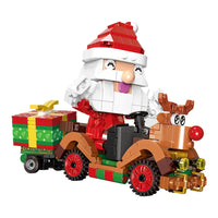 HKM-412115 Santa Sled Reindeer Building Blocks Set – Creative DIY Educational Toy for Kids