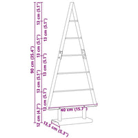 HKM-412243 Minimalist Black Metal Christmas Tree with Stand - 90 cm Height