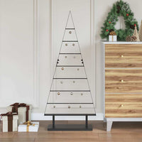 HKM-412243 Minimalist Black Metal Christmas Tree with Stand - 90 cm Height