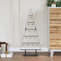 HKM-412243 Minimalist Black Metal Christmas Tree with Stand - 90 cm Height