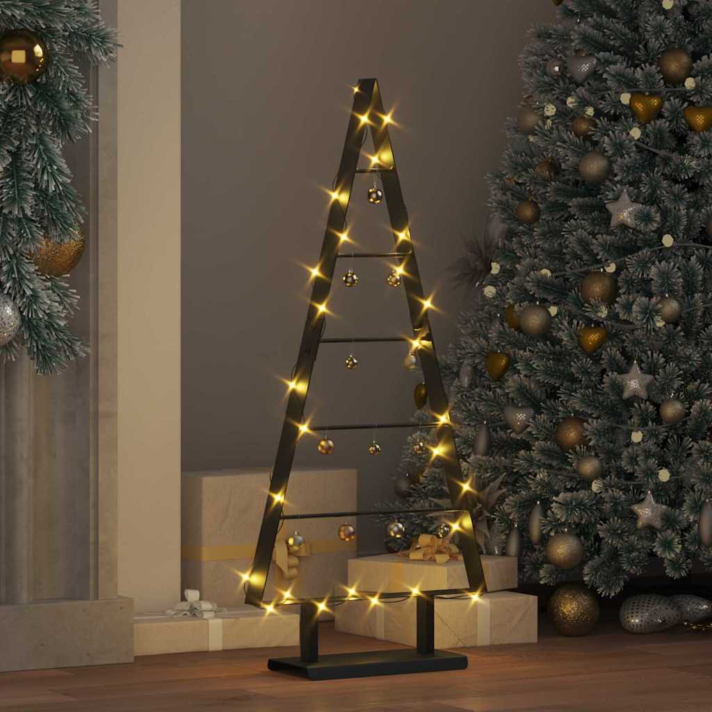 HKM-412243 Minimalist Black Metal Christmas Tree with Stand - 90 cm Height
