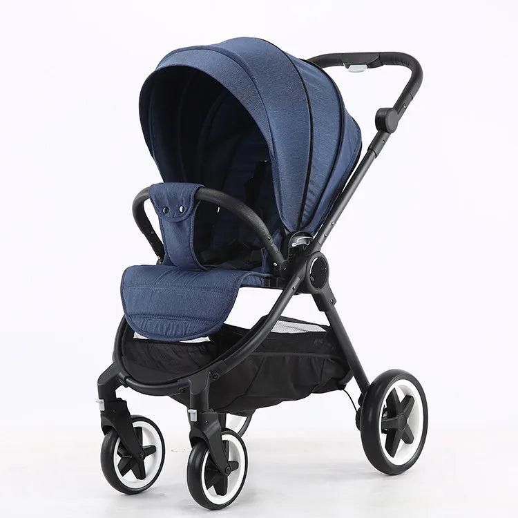 KTX-412307 Convertible Baby Stroller with Dual Direction Push, Reclining Seats, and Large Storage Basket