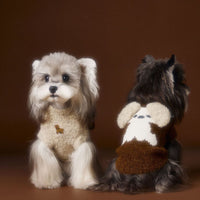 HKM-412435 Cozy Sleeveless Teddy Sweater Vest for Schnauzer and Bichon Puppies - Autumn/Winter Collection