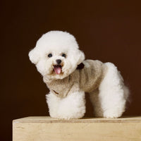 HKM-412435 Cozy Sleeveless Teddy Sweater Vest for Schnauzer and Bichon Puppies - Autumn/Winter Collection