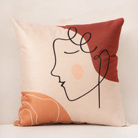 HKM-412499 Creative Stripe Decorative Pillowcase - Linen & PP Cotton, Versatile 45x45cm for Sofa, Office, Car, and More