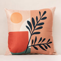 HKM-412499 Creative Stripe Decorative Pillowcase - Linen & PP Cotton, Versatile 45x45cm for Sofa, Office, Car, and More
