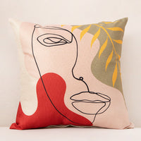 HKM-412499 Creative Stripe Decorative Pillowcase - Linen & PP Cotton, Versatile 45x45cm for Sofa, Office, Car, and More