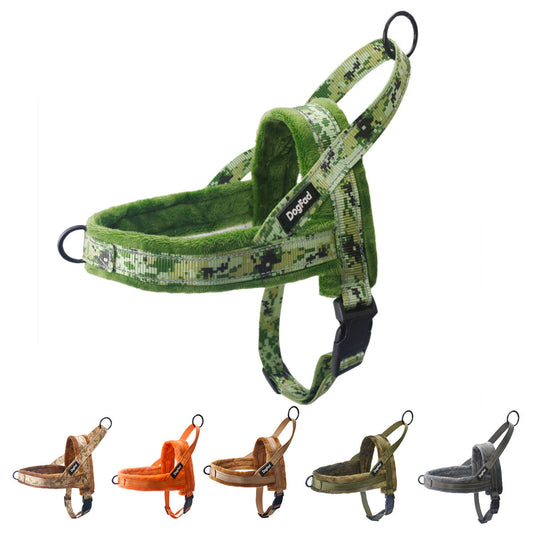 HKM-412627 Adjustable Pet Chest Strap with Comfort Lining and Leash in Various Colors