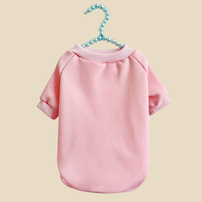 HKM-412691 Breathable Velvet Dog Sweater in Blue, Red, Pink & Light Gray, Sizes XS-XL