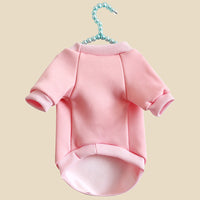 HKM-412691 Breathable Velvet Dog Sweater in Blue, Red, Pink & Light Gray, Sizes XS-XL