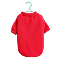 HKM-412691 Breathable Velvet Dog Sweater in Blue, Red, Pink & Light Gray, Sizes XS-XL