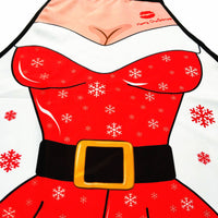 HKM-412883 Festive Women's Christmas Apron in Polyester - 47x70 cm, Lightweight Design, One Piece