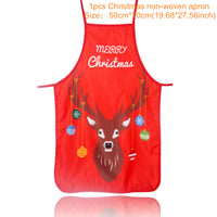 HKM-412883 Festive Women's Christmas Apron in Polyester - 47x70 cm, Lightweight Design, One Piece