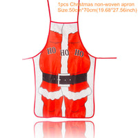 HKM-412883 Festive Women's Christmas Apron in Polyester - 47x70 cm, Lightweight Design, One Piece