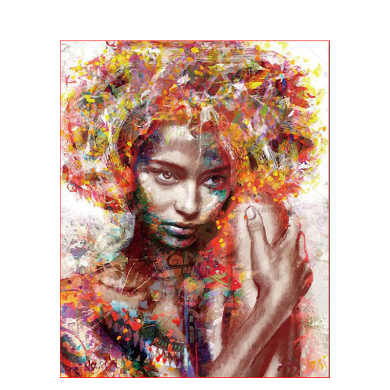 HKM-413203 Digital Oil Painting - Abstract Beauty and Women - Modern Frameless Art, 40X50CM