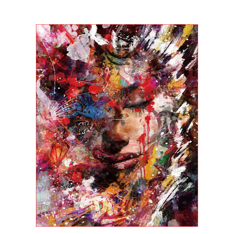 HKM-413203 Digital Oil Painting - Abstract Beauty and Women - Modern Frameless Art, 40X50CM