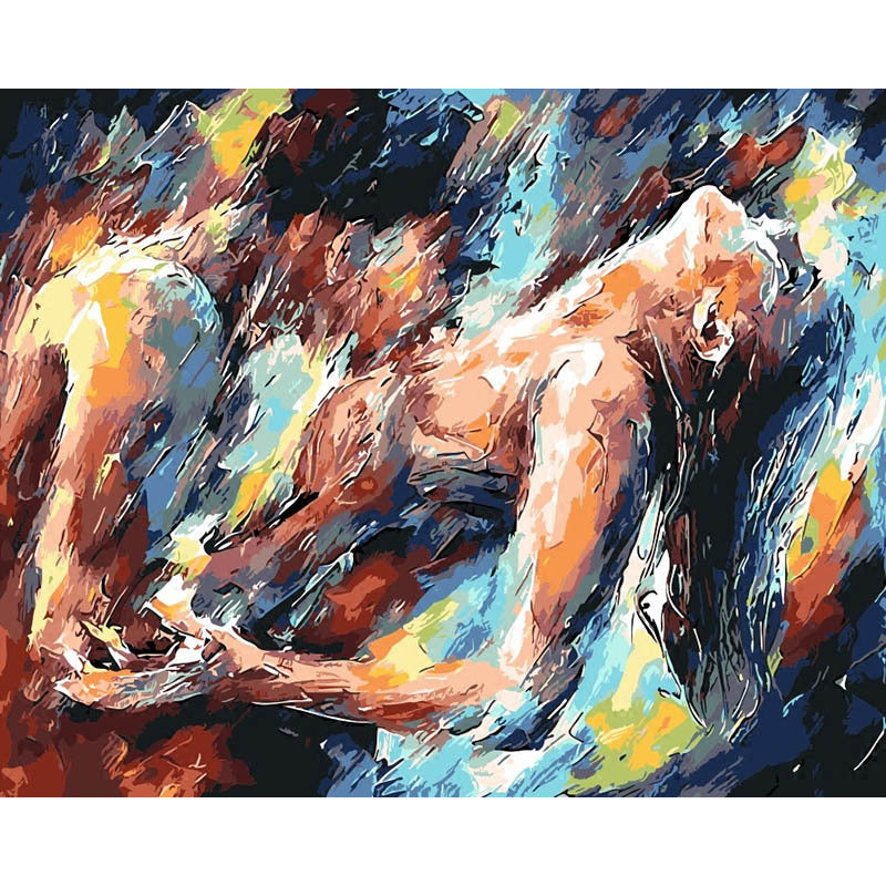 HKM-413203 Digital Oil Painting - Abstract Beauty and Women - Modern Frameless Art, 40X50CM
