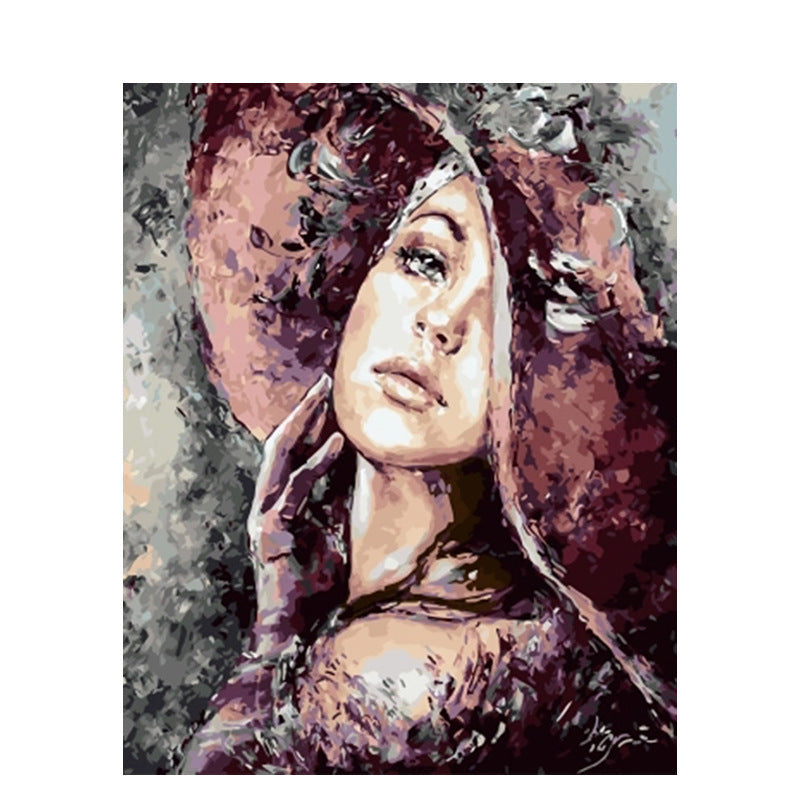 HKM-413203 Digital Oil Painting - Abstract Beauty and Women - Modern Frameless Art, 40X50CM