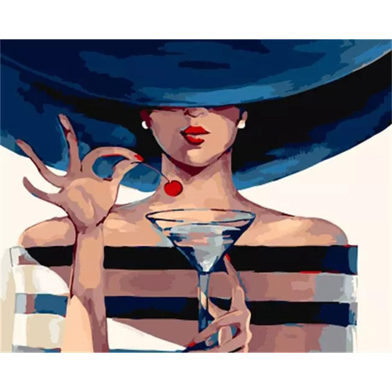 HKM-413203 Digital Oil Painting - Abstract Beauty and Women - Modern Frameless Art, 40X50CM