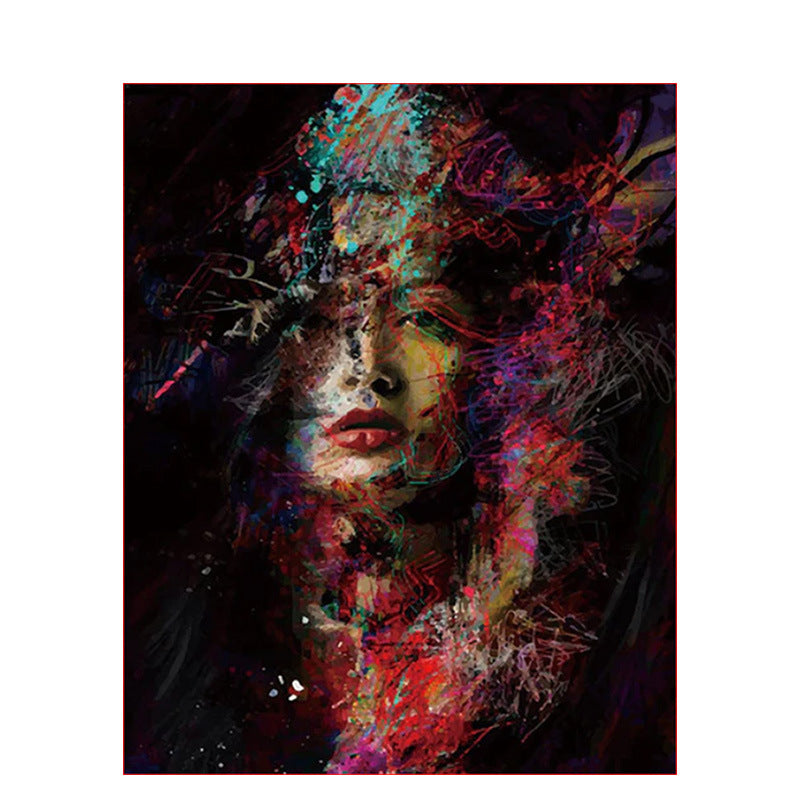 HKM-413203 Digital Oil Painting - Abstract Beauty and Women - Modern Frameless Art, 40X50CM