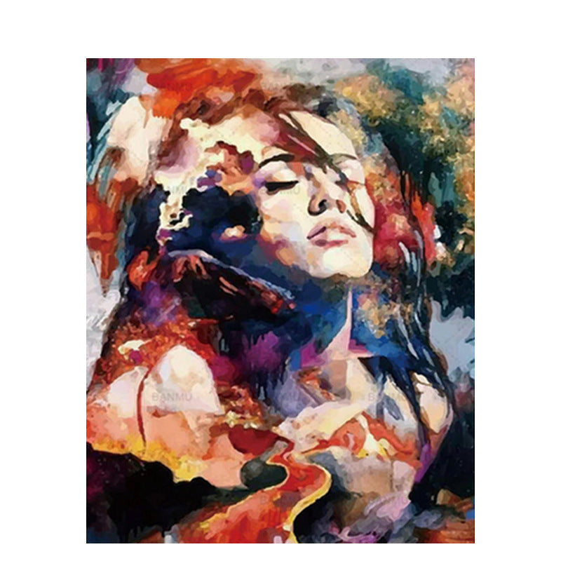 HKM-413203 Digital Oil Painting - Abstract Beauty and Women - Modern Frameless Art, 40X50CM
