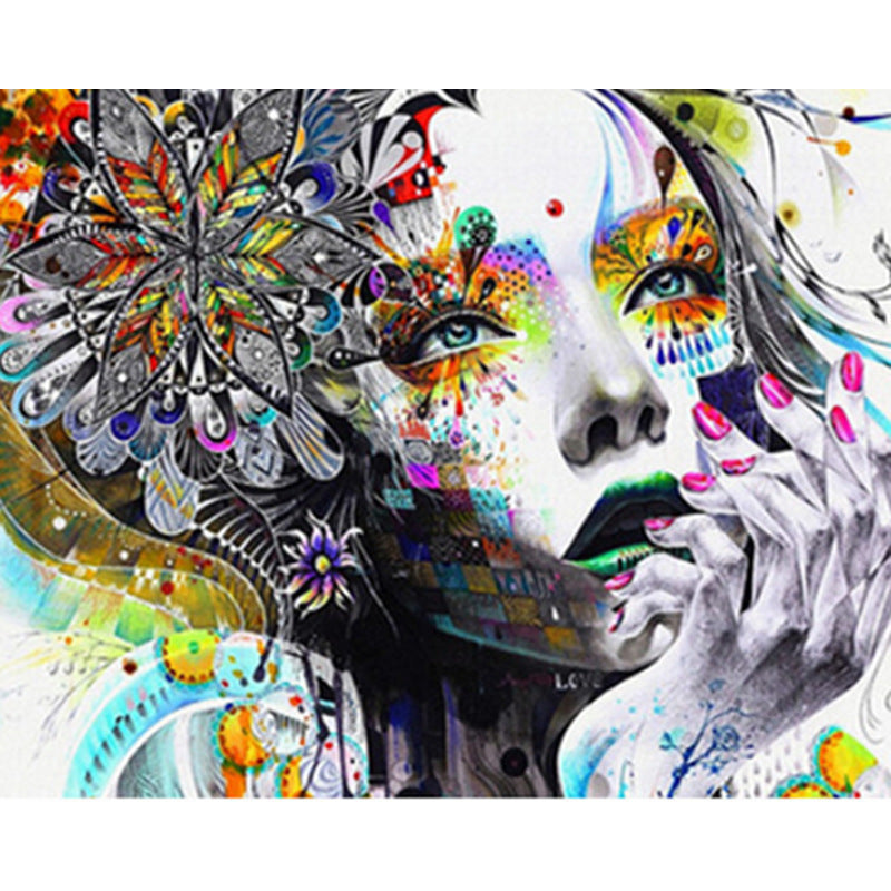 HKM-413203 Digital Oil Painting - Abstract Beauty and Women - Modern Frameless Art, 40X50CM