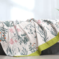HKM-413267 Jungle Print Cotton Gauze Towel Blanket – Two Sizes Available