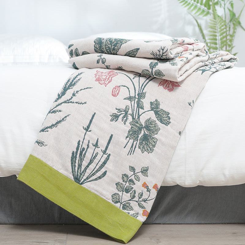 HKM-413267 Jungle Print Cotton Gauze Towel Blanket – Two Sizes Available