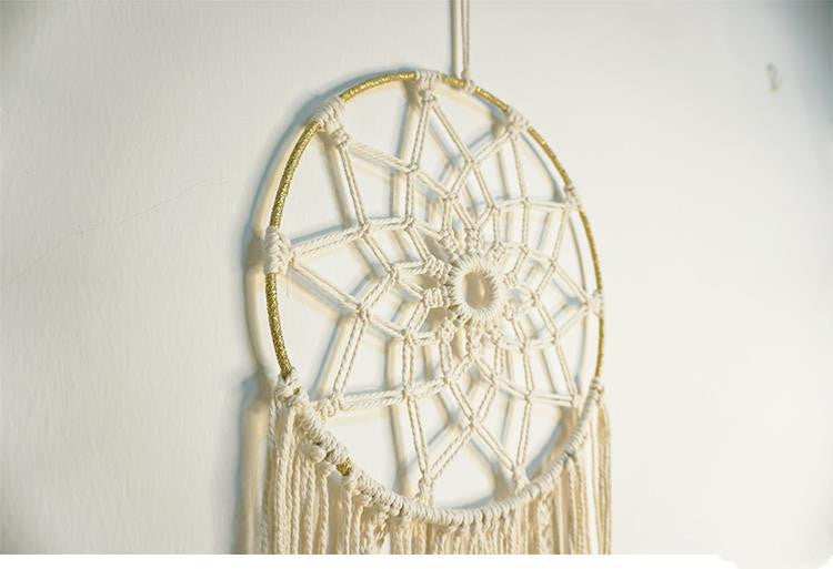 HKM-413267 Nordic Style Hand-Woven Cotton Tapestry Wall Hanging Decoration 30x95 cm