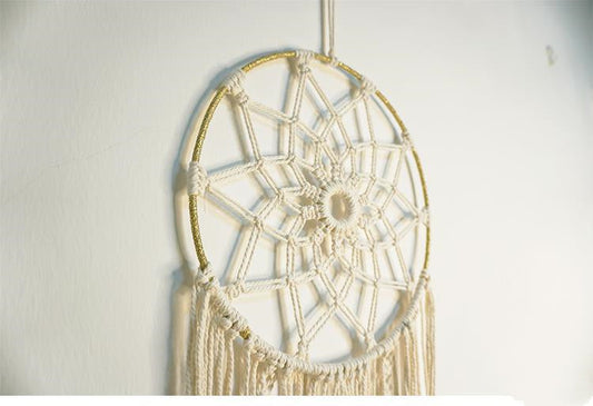 HKM-413267 Nordic Style Hand-Woven Cotton Tapestry Wall Hanging Decoration 30x95 cm