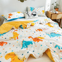HKM-413267 Rainbow Flower Clip Cotton Summer Quilt - Delicate Lace Air Conditioner Quilt for Kids - Multiple Color Options Available
