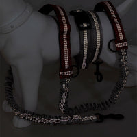 HKM-413395 Reflective Telescopic Dog Leash with D-Ring and Adjustable Traction Rope, Multiple Colors Available