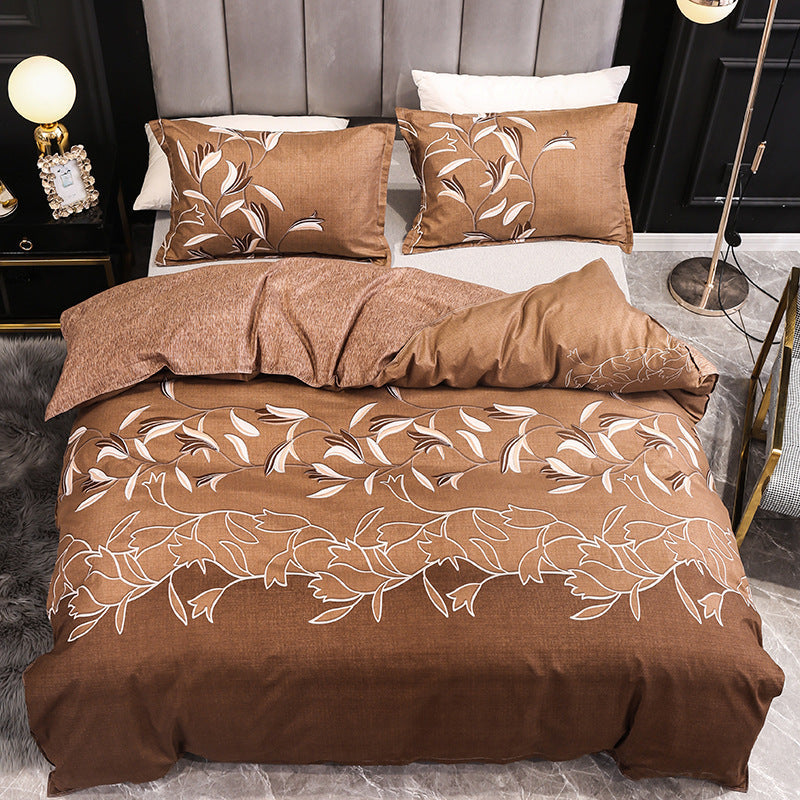 HKM-413587 Three-Piece Bedding Set with Plain Quilt Cover and Pillowcase, 210x210cm Quilt, 50x70cm Pillowcase, Available in Various Colors