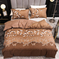 HKM-413587 Three-Piece Bedding Set with Plain Quilt Cover and Pillowcase, 210x210cm Quilt, 50x70cm Pillowcase, Available in Various Colors