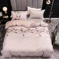 HKM-413587 Three-Piece Bedding Set with Plain Quilt Cover and Pillowcase, 210x210cm Quilt, 50x70cm Pillowcase, Available in Various Colors