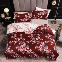 HKM-413587 Three-Piece Bedding Set with Plain Quilt Cover and Pillowcase, 210x210cm Quilt, 50x70cm Pillowcase, Available in Various Colors