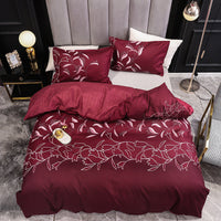 HKM-413587 Three-Piece Bedding Set with Plain Quilt Cover and Pillowcase, 210x210cm Quilt, 50x70cm Pillowcase, Available in Various Colors