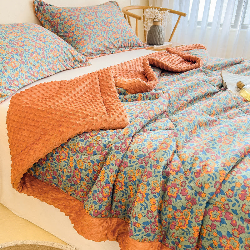 HKM-413587 Washed Cotton and Linen Velvet Summer Quilt - Multiple Sizes Available