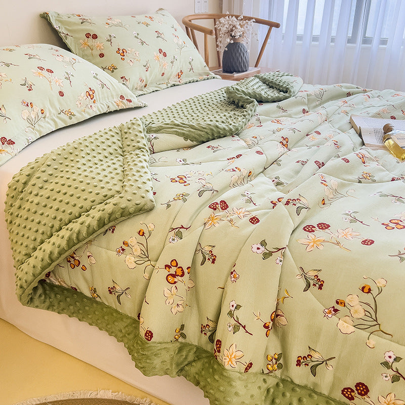 HKM-413587 Washed Cotton and Linen Velvet Summer Quilt - Multiple Sizes Available