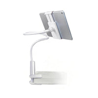HKM-413651 Adjustable Universal Mobile Phone and Tablet Holder - Aluminum-Magnesium Alloy with PVC Hose, 70cm & 1m Options in Black and White