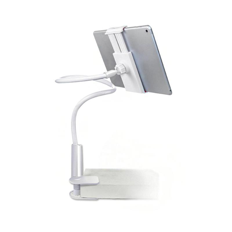 HKM-413651 Adjustable Universal Mobile Phone and Tablet Holder - Aluminum-Magnesium Alloy with PVC Hose, 70cm & 1m Options in Black and White