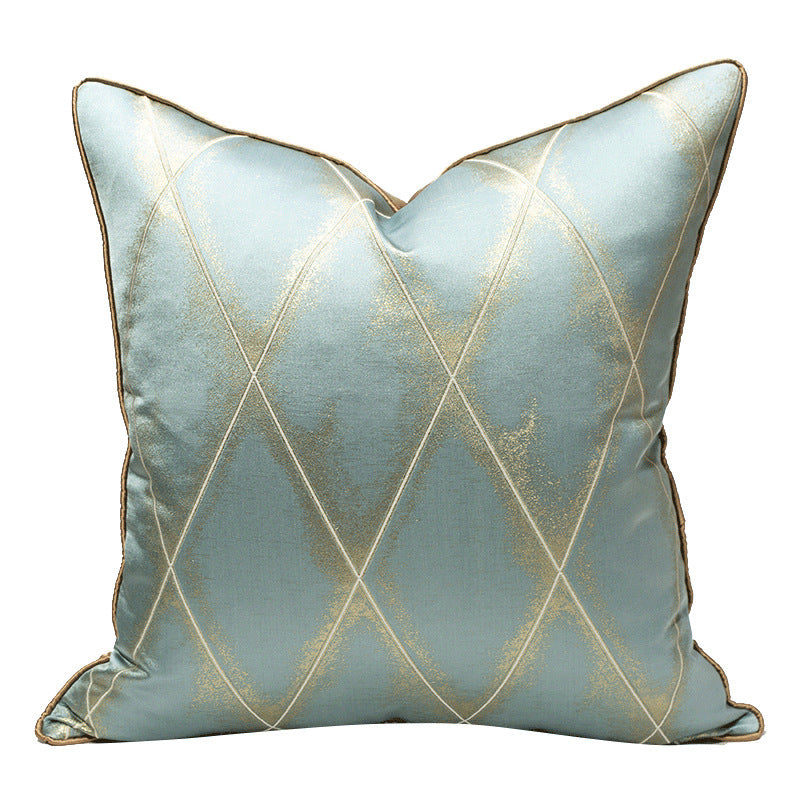 HKM-413651 Lattice Pattern Chemical Fiber Cushion Cover 45x45cm
