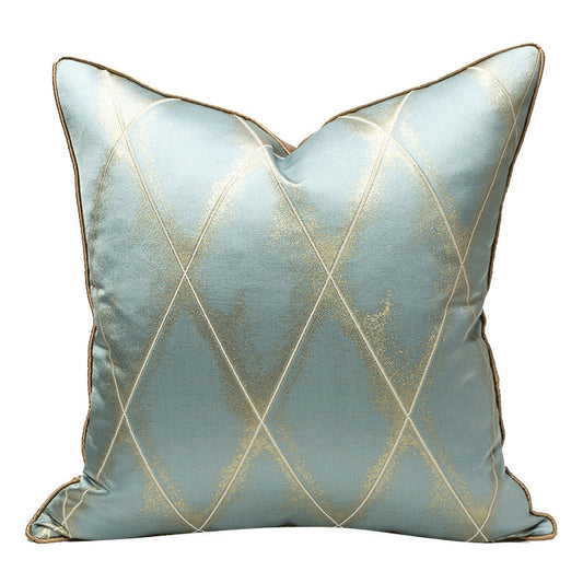 HKM-413651 Lattice Pattern Chemical Fiber Cushion Cover 45x45cm