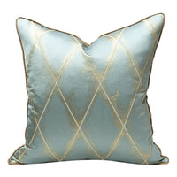 HKM-413651 Lattice Pattern Chemical Fiber Cushion Cover 45x45cm