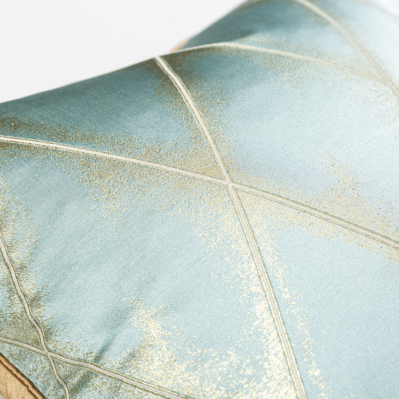 HKM-413651 Lattice Pattern Chemical Fiber Cushion Cover 45x45cm