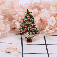 HKM-413715 Christmas Tree Alloy Drip Brooch for Women's Fashion Accessories
