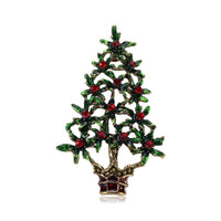 HKM-413715 Christmas Tree Alloy Drip Brooch for Women's Fashion Accessories