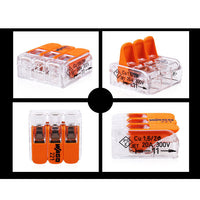 HKM-413779 WAGO Wire Connector - Flame-Retardant PC Shell, Flexible & Multi-Core Compatibility, 32A Current Capacity