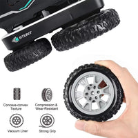 HKM-413843 Remote Control Stunt Car with 360° Rotation and Cool Lighting for Kids, Electric Double-Sided Design